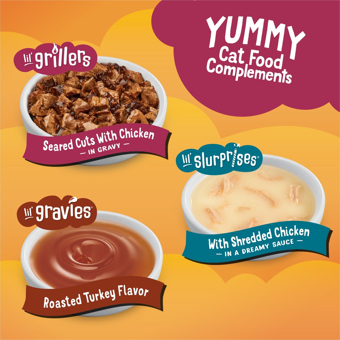 Purina Poultry Faves Gravy Cat Food Complements Variety Pack (8 Pack)