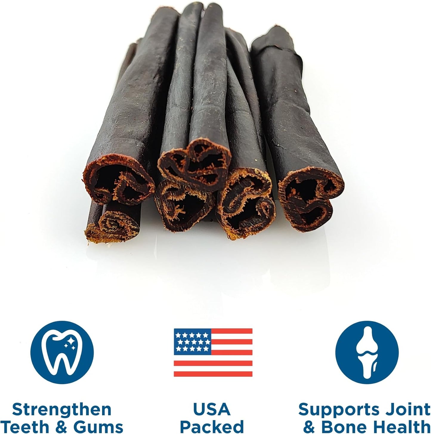 All Natural Dog Chews - 6 Inch Beef Collagen Sticks - USA Baked & Packed - Highly Digestible, Limited Ingredient, Rawhide Alternative Dog Chew - 5 Pack