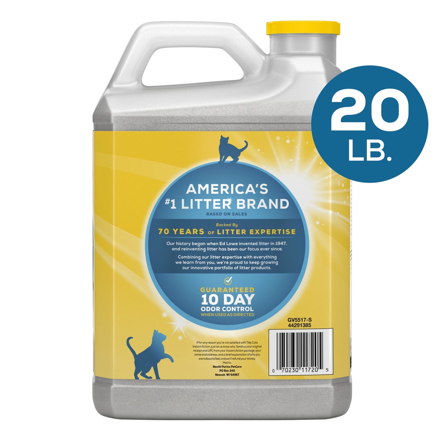 (2 Pack) Purina Instant Action Clumping Cat Litter, Natural, Low Dust, Odor Control, 20 Lb. Jug