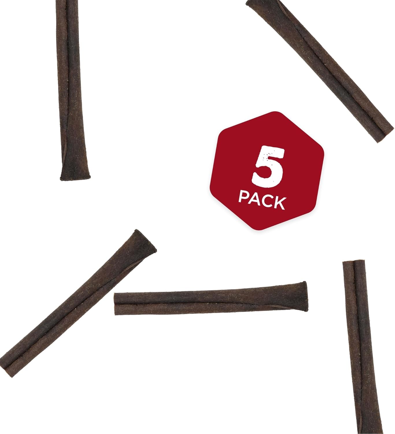 All Natural Dog Chews - 6 Inch Beef Collagen Sticks - USA Baked & Packed - Highly Digestible, Limited Ingredient, Rawhide Alternative Dog Chew - 5 Pack