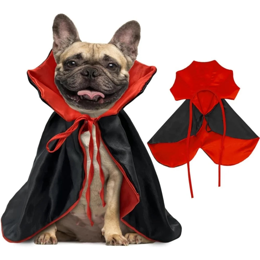 Medium Dog Halloween Costumes, Halloween Dog Vampire Cloak Costume Dog Devil Costume Pet Halloween Costume