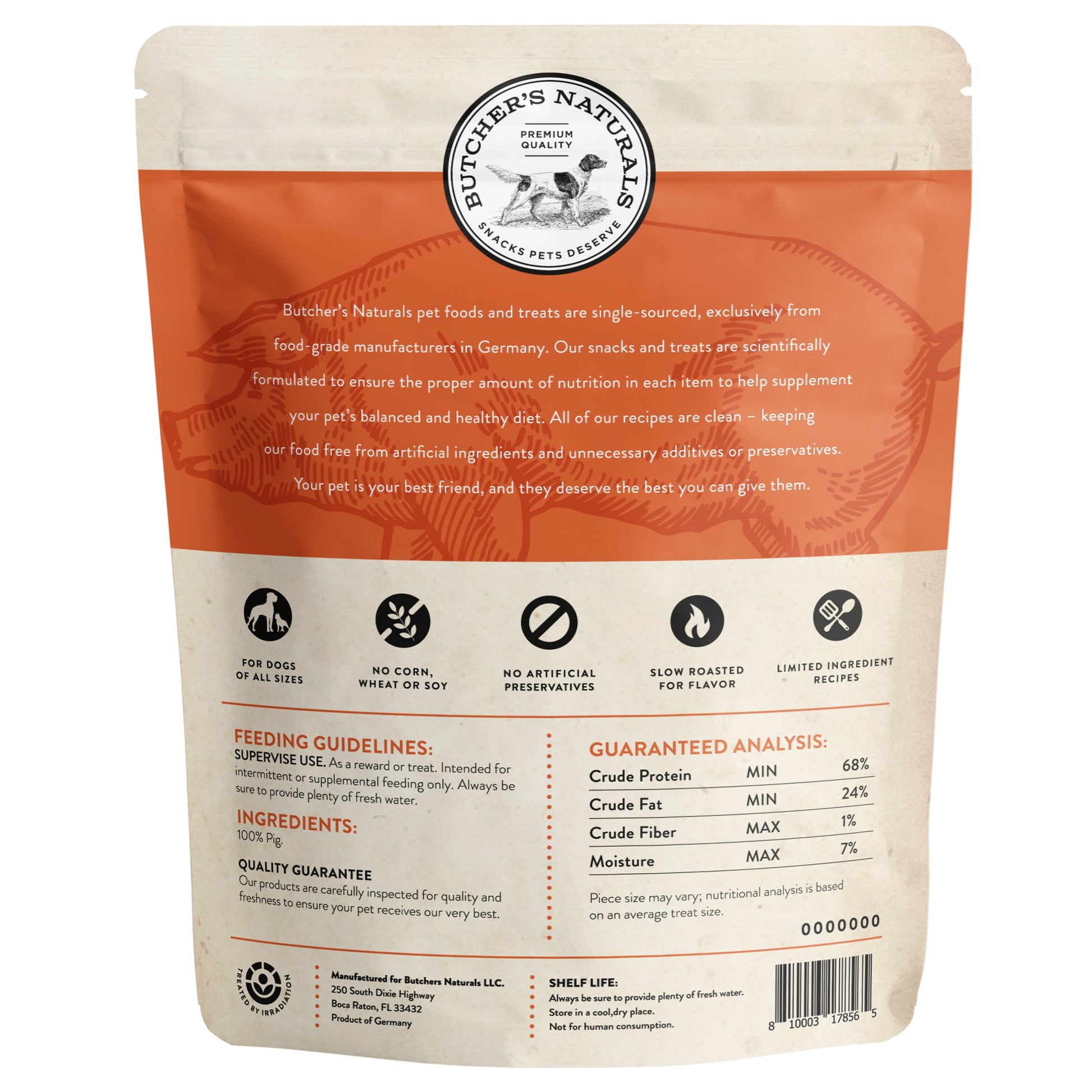 Butcher’S Naturals Dry Pig Ears Natural Treats for Dogs, 10 Pieces