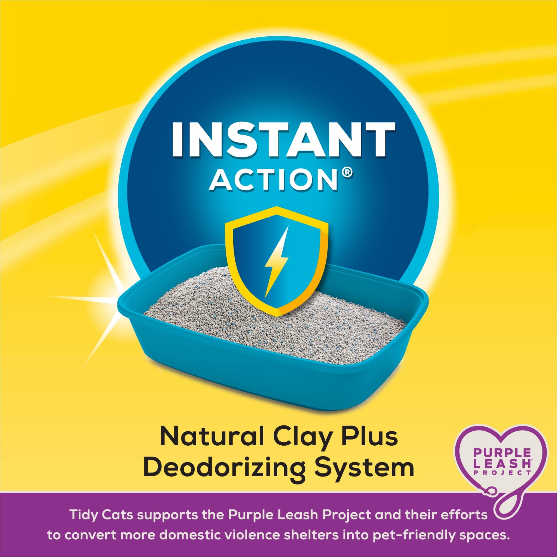 (2 Pack) Purina  Instant Action Clumping Cat Litter, Natural, Low Dust, Odor Control, 20 Lb. Jug