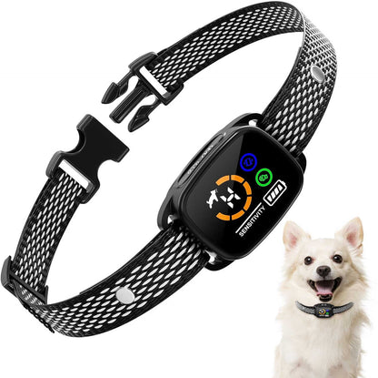 Dog Bark Collar - Rechargeable Smart anti Barking Collar for Dogs - Waterproof No Shock Bark Collar for Small/Medium Dogs - Shockless Bark Collar with 6 Adjustable Sensitivity Beep Vibration