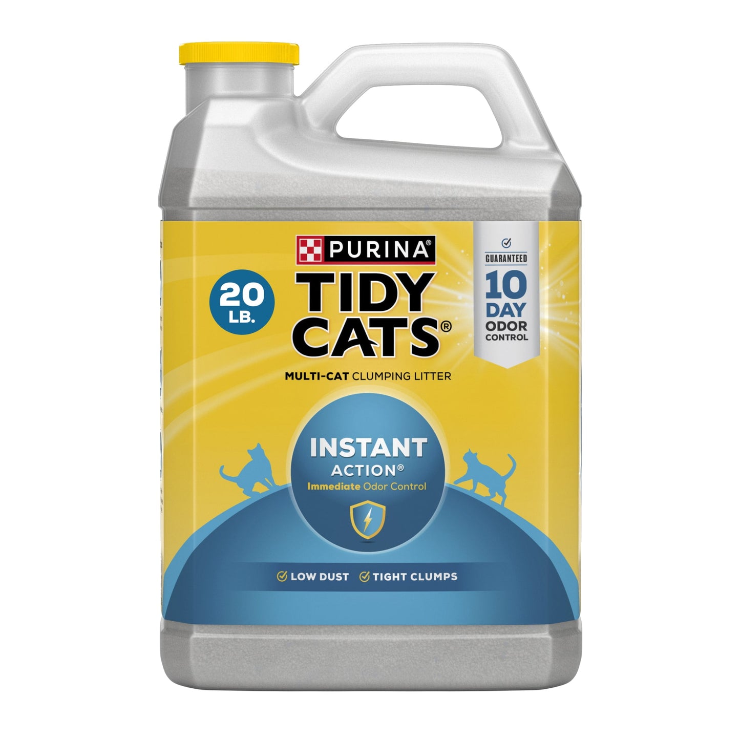 (2 Pack) Purina  Instant Action Clumping Cat Litter, Natural, Low Dust, Odor Control, 20 Lb. Jug